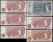 London Coins : A166 : Lot 22 : Fforde & Hollom REPLACEMENT collection (6), Fforde 5 Pounds B313 issued 1967 series M18 447109, ...