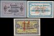 London Coins : A166 : Lot 268 : Guernsey Treasurer of The States World War II German Occupation notes (3) in comprising 2 Shillings ...