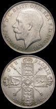 London Coins : A166 : Lot 2951 : Florins (2) 1922 ESC 941, Bull 3769, Davies 1748 dies 3E EF/AU and lightly toned with a small tone s...