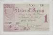 London Coins : A166 : Lot 326 : Jersey Treasury of the States 1 Pound Pick 6a (BY JE6) World War II German Occupation Period note is...