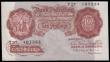 London Coins : A166 : Lot 35 : Ten Shillings Mahon Britannia Medallion B210 Red-brown issue 1928 serial number Y27 187321 GVF - EF
