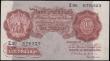 London Coins : A166 : Lot 36 : Ten Shillings O'Brien B210 Red-brown issue 1928 FIRST series number Z80 676323 about EF and Rar...