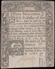 London Coins : A166 : Lot 469 : USA Colony of Connecticut 5 Shillings Pick S557 dated 1st July 1780 manuscript signature J. Chester ...