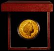 London Coins : A166 : Lot 591 : Five Pound Crown 1999 Millennium Gold Proof S.L7 nFDC toned in the Royal Mint box of issue with cert...