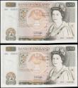London Coins : A166 : Lot 85 : Fifty Pounds Kentfield QE2 pictorial and Sir Christopher Wren B361 issues 1991 (2) FIRST RUN from ci...