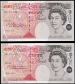 London Coins : A166 : Lot 89 : Fifty Pounds Lowther QE2 and Sir John Houblon B385 Silver Foil Tudor Rose issues 1999 (2) a consecut...