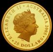 London Coins : A166 : Lot 911 : Australia 25 Dollars 2005 the reverse as the Victorian Sydney Branch Mint Sovereign Gold Proof FDC o...