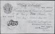 London Coins : A167 : Lot 1345 : Five Pounds Peppiatt White Note B264 Fourth Post-war Period Thin paper Metal thr...