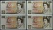 London Coins : A167 : Lot 1383 : Ten Pounds Page QE2 pictorial & Florence Nightingale B330 issues 1975 (4) a consecutively number...
