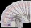 London Coins : A167 : Lot 1399 : Twenty Pounds Kentfield QE2 & Michael Faraday 1991 & 1993 design issues (12) in consecutivel...