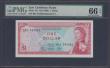 London Coins : A167 : Lot 1482 : East Caribbean Currency Authority 1 Dollar Pick 13c ND 1965 issue signatures SCWPM type 4 serial num...