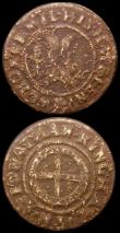 London Coins : A167 : Lot 1703 : 17th Century Buckinghamshire (2) Halfpenny - Wooburn, undated Jonathon Kingham W.154B Waterwheel, VG...