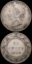 London Coins : A167 : Lot 1890 : Canada - Newfoundland 50 Cents 1900 KM#6 Bold Fine, 20 Cents 1872H NVF