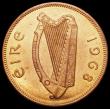 London Coins : A167 : Lot 1964 : Ireland Penny 1968 S.6642 Proof one of only 20 minted nFDC retaining around 80% mint lustre