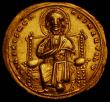 London Coins : A167 : Lot 334 : Byzantine Gold Histamenon Romanus III (1028-1034) Constantinople Mint +his XIS REX REGNANTInM Christ...