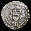 London Coins : A167 : Lot 391 : Halfpenny Edward IV Second Reign, Canterbury Mint, with C on breast S.2140, 0.42 grammes, Fine with ...