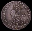 London Coins : A167 : Lot 444 : Threepence Elizabeth I Milled issue 1562 Tall Narrow Decorated Bust with medium rose S.2603, Mintmar...