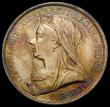 London Coins : A167 : Lot 481 : Crown 1893 LVI ESC 303, Bull 2593, Davies 503 Reverse with thick streamer, dies 1B, a scarcer type, ...