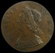 London Coins : A167 : Lot 822 : Halfpenny 1729 Peck 830 UNC evenly struck and a super example of the Young Head portrait type, slabb...