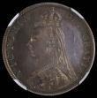 London Coins : A168 : Lot 1232 : Florin 1887 Jubilee Head Proof ESC 869, Bull 2954, in an NGC holder and graded PF66+ CAMEO, a superb...