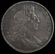 London Coins : A168 : Lot 1326 : Halfcrown 1698 DECIMO ESC 554, Bull 1034, GEF with grey tone, in an LCGS holder and graded LCGS 75, ...