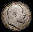 London Coins : A168 : Lot 1392 : Halfcrown 1906 ESC 751, Bull 3572 UNC and lustrous with gold and olive toning, a most attractive exa...