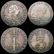 London Coins : A168 : Lot 1423 : Maundy Set 1800 an assembled set ESC  2421, Bull 2239 comprising Fourpence 1800 Fine, Threepence 180...