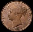 London Coins : A168 : Lot 1437 : Penny 1856 Plain Trident Peck 1510 EF/About EF with some edge bruises, Very Rare in the higher grade...