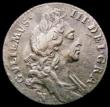 London Coins : A168 : Lot 1503 : Sixpence 1697N First Bust GVLIEMVS error, ESC 1561A, Bull 1293 Good Fine on a porous flan, Excessive...