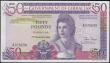 London Coins : A168 : Lot 191 : Gibraltar Government 50 Pounds Pick 24 dated 27th November 1986 serial number A 076638, fresh and cr...