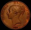 London Coins : A168 : Lot 2253 : Penny 1858 8 over 2, this variety previously thought to be 8 over 3 with die cracks showing thinly t...