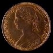 London Coins : A168 : Lot 2254 : Penny 1860 Toothed Border Freeman 10 dies 2+D Choice UNC toned, the reverse with traces of lustre, i...