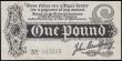 London Coins : A168 : Lot 26 : One Pound Bradbury First Issue T3.3 Black Six-digit serial number Dot in No. issue 1914 series G/21 ...