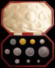 London Coins : A168 : Lot 469 : Proof Set 1902 Matt Proof Short set (11 coins) an assembled set comprising Sovereign 1902 in an LCGS...