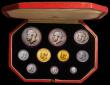 London Coins : A168 : Lot 471 : Proof Set 1911 Short Set (10 coins) Sovereign to Maundy Penny UNC to FDC with some light toning, the...