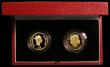 London Coins : A168 : Lot 635 : Alderney and Guernsey two coin Twenty Five Pounds Gold Proof Set 1999 Winston Churchill FDC cased as...
