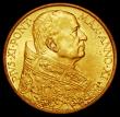 London Coins : A168 : Lot 894 : Vatican City 100 Lire Gold 1932 Pius XI KM#9 UNC and lustrous with some minor contact marks, with a ...