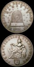 London Coins : A168 : Lot 948 : Germany - Hamburg 1765 Patriotic Society Silver Medal with 925 on the edge Obverse: Seated female le...