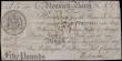 London Coins : A169 : Lot 107 : Newark Bank 5 Pounds last year dated 22nd March 1809 before failure No. 678 For Pocklington, Dickins...