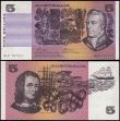 London Coins : A169 : Lot 118 : Australia Reserve Bank (2) comprising 5 Dollars Pick 44a (McD. 144; Rks. 205) ND 1974 signatures Phi...