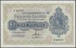 London Coins : A169 : Lot 152 : Falkland Islands 1 Pound Pick 8c dated 1st December 1977 signature H.T. Rowlands serial number F3070...