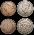 London Coins : A169 : Lot 2149 : Cyprus (4) One Piastre 1879 Good Fine with some scratches, 9 Piastres 1940 (2) Fine and VF, Two Shil...