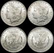London Coins : A169 : Lot 2275 : USA (4) Dollars (2) 1882S Breen 5568 Lustrous UNC, 1884 O, Oval O, Breen 5577 Lustrous UNC, Half Dol...
