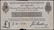 London Coins : A169 : Lot 26 : One Pound Bradbury Second Issue T11.1 De La Rue Black Type one prefix with letter only issued 1914 s...