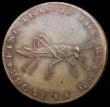 London Coins : A169 : Lot 314 : Halfpenny Middlesex 1795 Stinton's - Obverse: Grasshopper/Reverse: W.Stinton . St. James's...