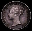 London Coins : A169 : Lot 379 : Mint Error - Mis-Strike Silver Threepence/Groat Victoria Young Head Obverse brockage GVF and highly ...