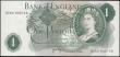 London Coins : A169 : Lot 62 : One Pound Page QE2 portrait & seated Britannia B322 Green issue 1970 and a VERY LAST RUN serial ...