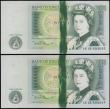 London Coins : A169 : Lot 70 : One Pounds Somerset QE2 pictorial & Sir Isaac Newton ERROR notes with a mostly solid green 10mm ...