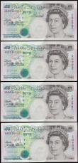 London Coins : A169 : Lot 77 : Five Pounds Lowther QE2 pictorial & George Stephenson B363 Turquoise Crown at upper right issue ...