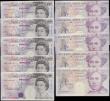 London Coins : A169 : Lot 81 : Twenty Pounds Kentfield QE2 pictorial & Michael Faraday Purple/Black and including examples of t...